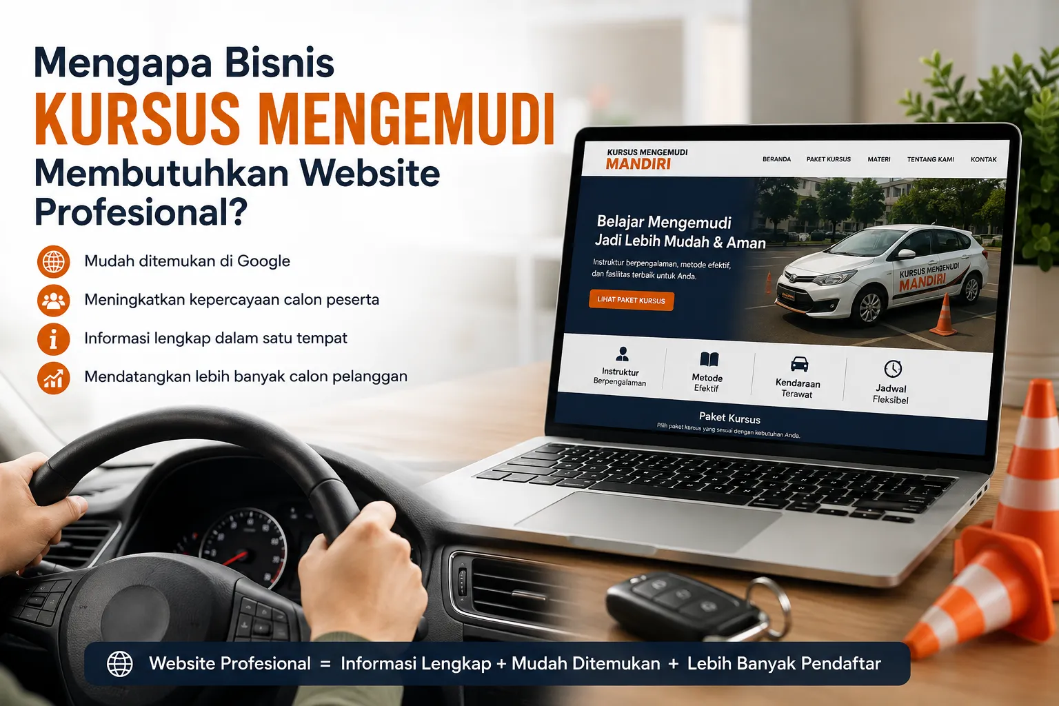 Mengapa Bisnis Kursus Mengemudi Membutuhkan Website Profesional?